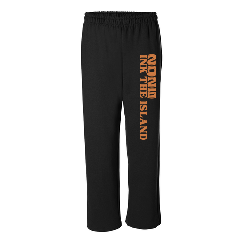 Open Bottom Sweatpants -- Black