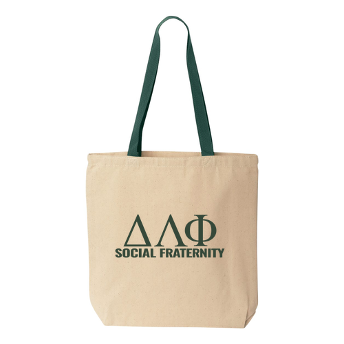 Liberty Bags Canvas Tote with Contrasting Handles -- Natural / Forest