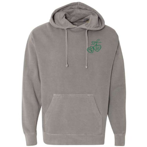 Comfort Colors Unisex Garment-Dyed Hooded Sweatshirt -- Grey Locket Design
