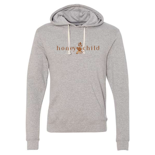 J America Men's Triblend Fleece Hooded Sweatshirt Grey TriBlend