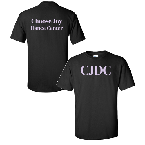 Purple CJDC Front & Back Design -- Gildan Ultra Cotton Basic T-Shirt Black