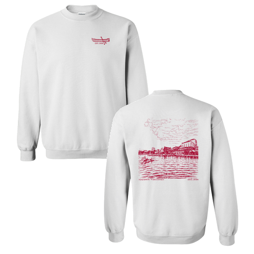 Gildan Heavy Blend White Crew Neck Sweatshirt
