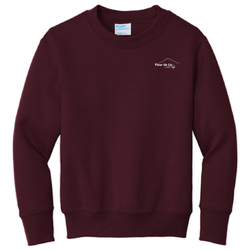 Port and Company Youth Crewneck Sweatshirt -- Maroon