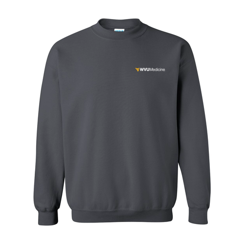 Screen Printed Gildan Heavy Blend Crew Neck Sweatshirt -- Charcoal