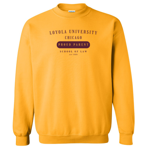 Class of '26 Proud Parents Crewneck Sweatshirt -- Gold