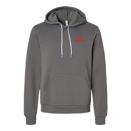 Sunday River Logo 2 Red Ink -- Pullover Hooded Sweatshirt Asphalt
