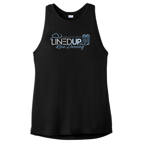Sport-Tek Ladies PosiCharge Tri-Blend Wicking Tank -- Black Triad Solid