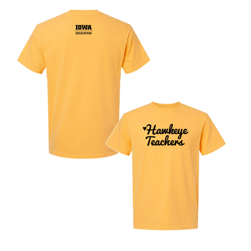 Hawkeye Teachers Comfort Colors Heavyweight Adult T-Shirt -- Citrus