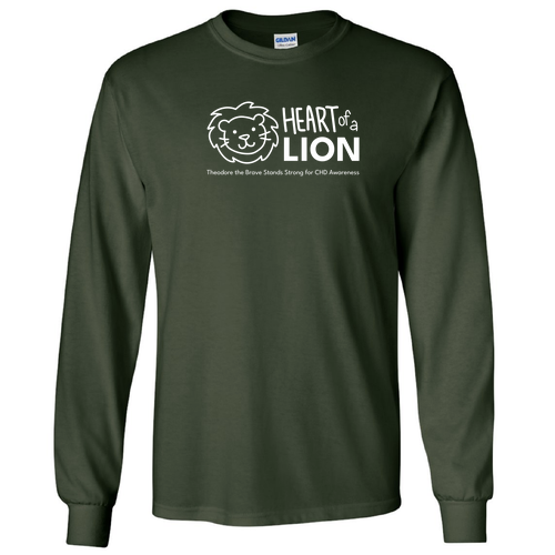 Gildan Ultra Cotton Longsleeve Basic T-Shirt -- Forest Green