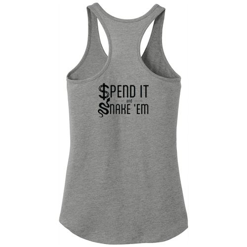 New Era Ladies Heritage Blend Spend It Racerback Tank -- Shadow Grey Heather