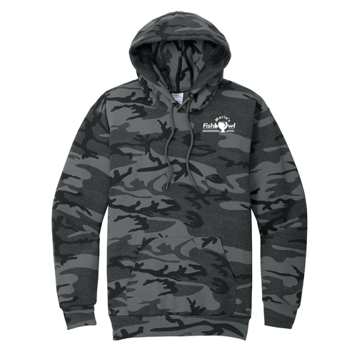 Camo Pullover Hooded Sweatshirt -- Black Heather Camo