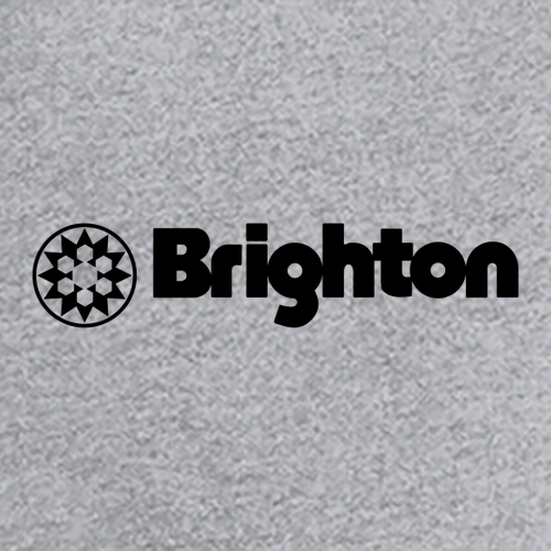 Brighton Logo 1 black Ink -- Short Sleeve Heather Grey