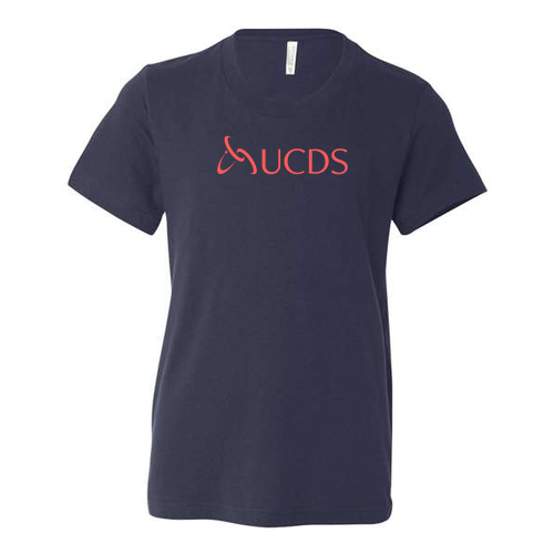 Coral Print Bella Canvas Youth Short-Sleeve T-Shirt -- Navy