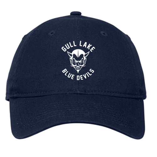 Embroidered New Era Adjustable Unstructured Hat -- Deep Navy