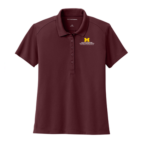 Ladies Port Authority Wearever Performance Pique Polo -- Burgundy, $25