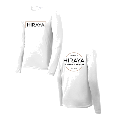 Hiraya Classic Logo Performance Long Sleeve Tee -- White
