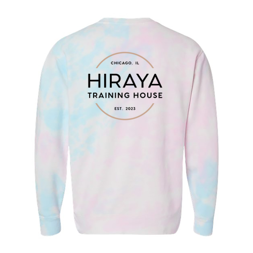 Hiraya Logo Midweight Tie-Dyed Sweatshirt -- Tie Dye Cotton Candy