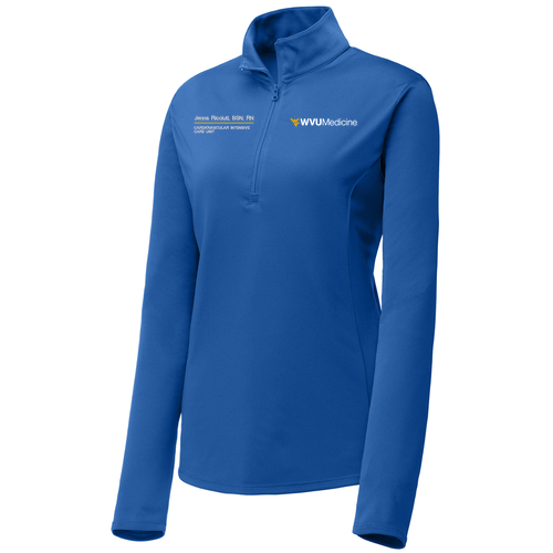 Embroidered Sport-Tek Ladies PosiCharge Competitor Quarter Zip Pullover -- True Royal