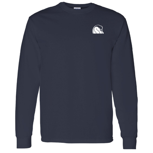 Gildan Heavy Cotton Longsleeve Basic T-Shirt -- Navy