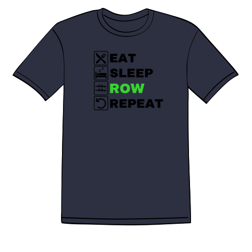 Eat, Sleep, Row T-Shirt -- Navy