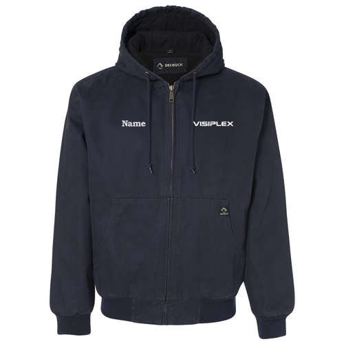 Dri Duck Hooded Boulder Cloth Jacket -- Navy