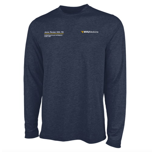 Charles River Men's Comfort-Core Long-Sleeve Crew -- Navy