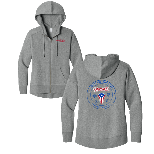[HIDE] HERITAGE CUP Women's Full Zip hoodie -- Heathered Steel