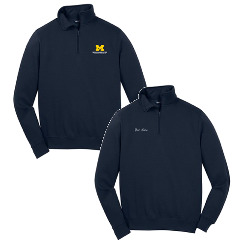 Mens/Unisex Sport Tek Quarter Zip Sweatshirt -- True Navy