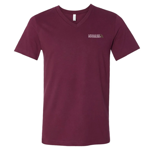 Bella Canvas Unisex Short Sleeve V-Neck Jersey Tee -- Maroon