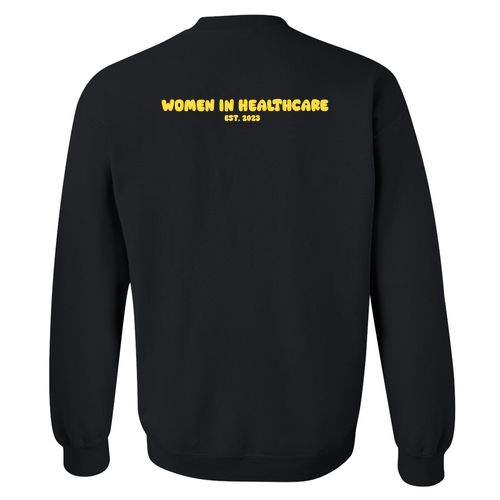 Yellow WIH Gildan Heavy Blend Crew Neck Sweatshirt -- Black