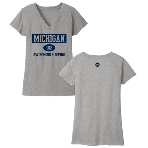 Team 102 Ladies District Womens Re-Tee V-Neck -- Light Heather Grey