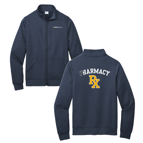 Port and Company Core Fleece Cadet Full-Zip Sweatshirt -- Navy