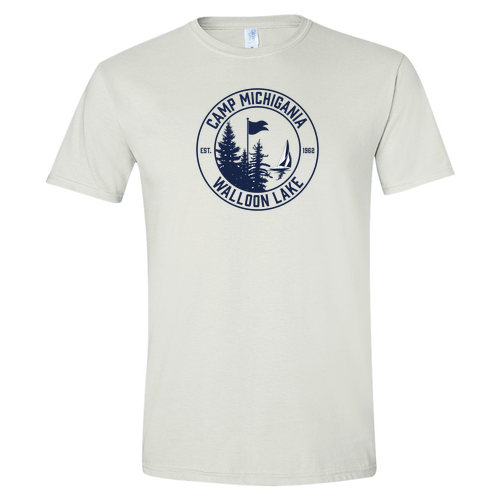 Gildan SoftStyle Fitted T-Shirt -- White, Walloon Lake Circle [HIDE]