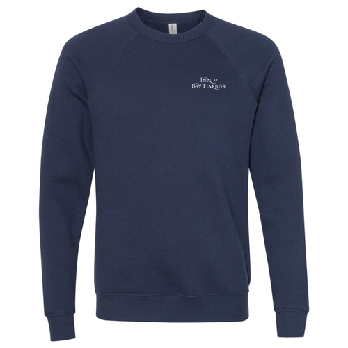 Inn at Bay Harbor 1 color White left chest/back Crewneck Sweatshirt -- Navy