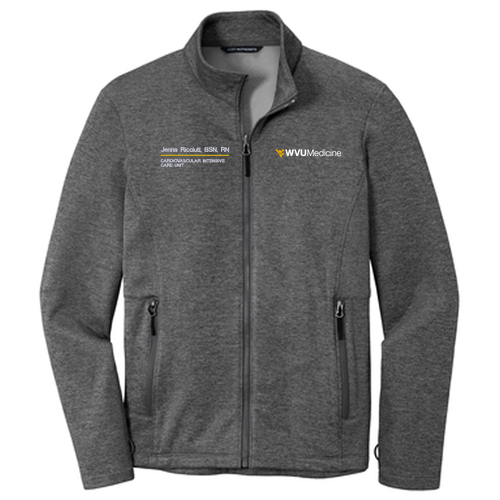 Port Authority Collective Striated Fleece Jacket -- Sterling Grey Heather