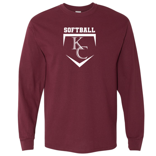 Gildan Heavy Cotton Longsleeve Basic T-Shirt -- Maroon