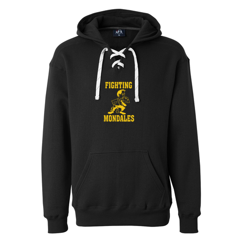 J America Sport Lace Hooded Sweatshirt -- Black