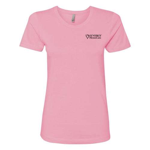 Next Level Ladies Boyfriend Tee -- Light Pink