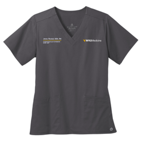 Wonderwink Women's Workflex V-Neck Top -- Pewter