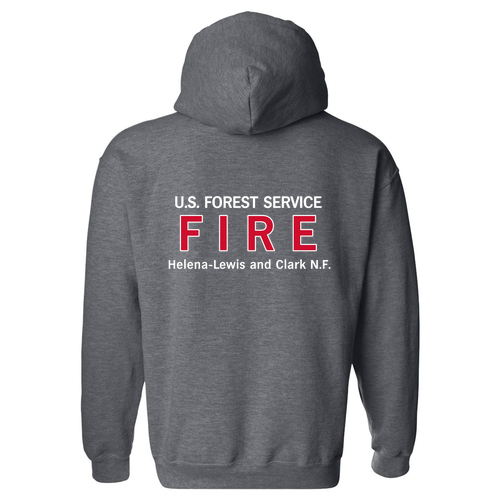 Heavy Blend Hooded Sweatshirt -- Dark Heather -- Front/Back