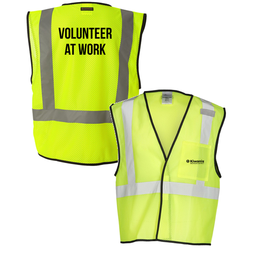 ML Kishigo Economy 1 Pocket Mesh Vest -- Lime