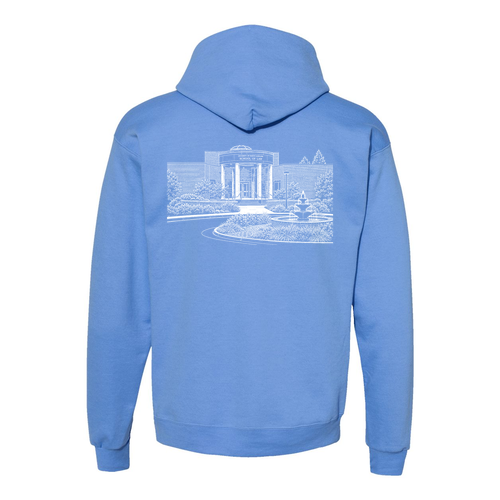 Hanes Unisex EcoSmart Hooded Sweatshirt -- Carolina Blue