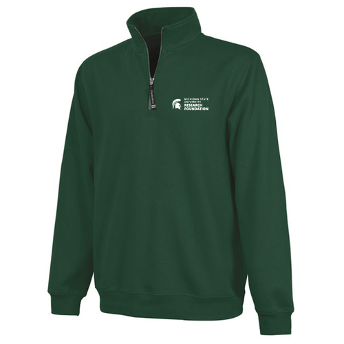 Charles River Crosswind Quarter Zip Sweatshirt -- Forest