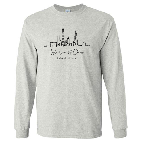 Chicago Skyline Long sleeve -- Ash