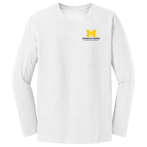 Mens/Unisex District Soft Fitted Very Important Long Sleeve Tee -- White