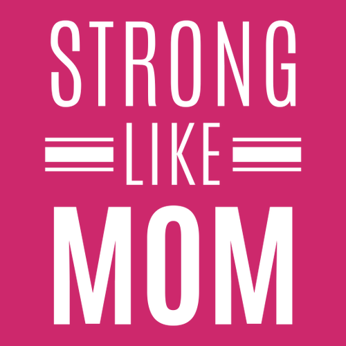 Strong Like Mom Youth T-Shirt -- Heliconia