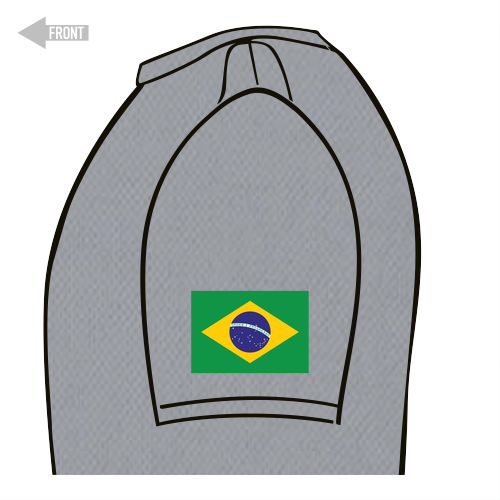 BRASIL Performance Tee -- YOUTH Silver