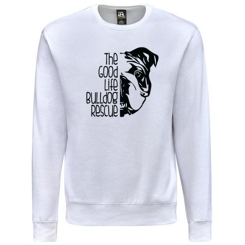 J. America BTB Fleece Crew -- White