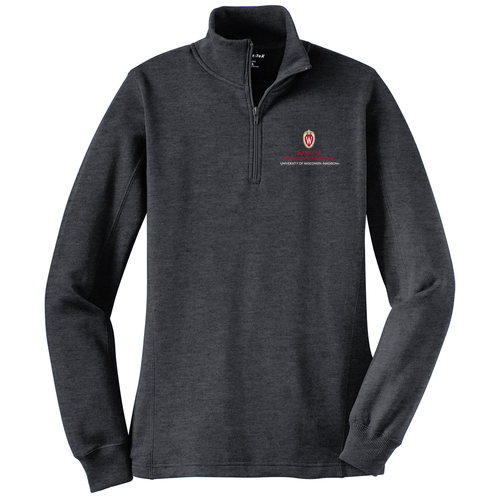 Sport Tek Ladies Quarter Zip Sweatshirt -- Graphite Heather