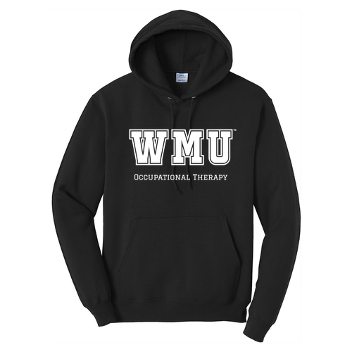 Port and Company Core Fleece Pullover Hooded Sweatshirt -- Jet Black